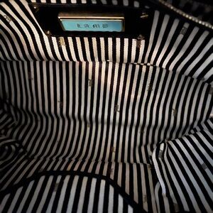 L.A.M.B. Black and White Striped Bag